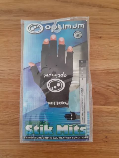 Optimum Stik Mits Rugby Grip Fingerless Gloves Kids Large Boys Brand New