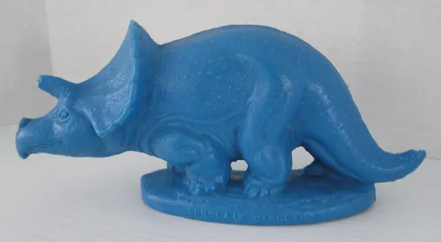 Sinclair Dinoland Mold-A-Rama Triceratops ~ Blue 1960's ~ Damaged Tail & Horn