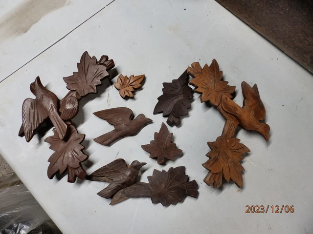 CUCKOO CLOCK PARTS - 2 TOPPERS plus parts