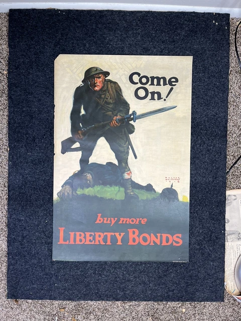 WORLD WAR I Buy Liberty Bonds Poster WWI Abraham Lincoln Government of ...