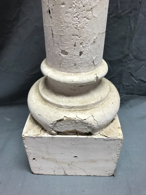Decorative Carinthian 3' Foot Shabby White Column Chic Old Stand VTG 1729-22B 2
