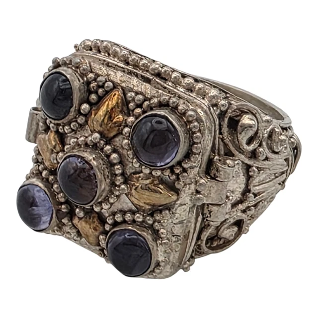 Bague à Poison Berbère Ancienne En Argent - Poids 4,8 Grammes - Occasion Vintage