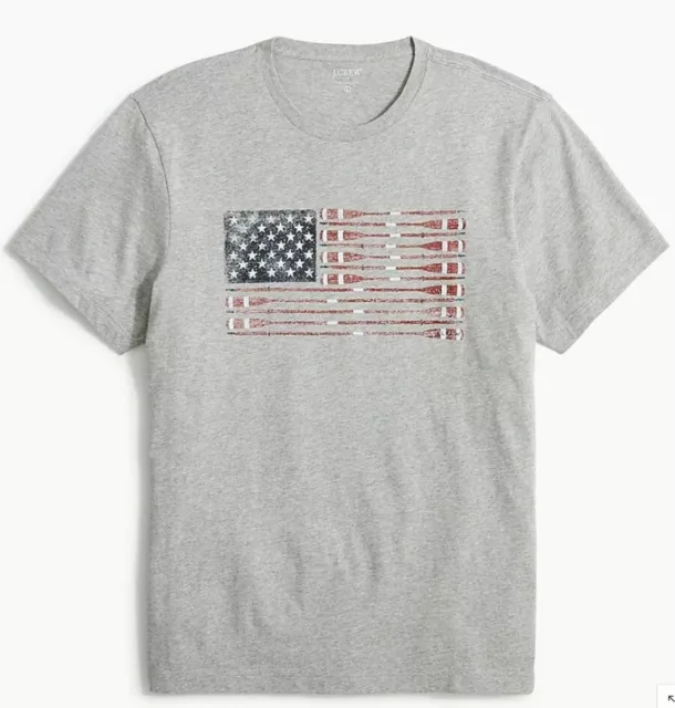 J Crew Factory Men's Oars Flag Graphic Tee T Shirt Size XL