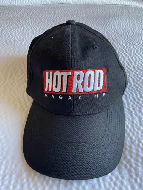 Hot Rod Magazine - Logotipo Bordado Gorra Sombrero Negro Ajustable