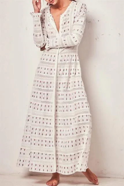 LoveShackFancy Fabiana Embroidered Maxi Dress Size:6   $645  NWT