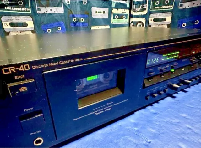 Nakamichi CR-40 3 head system Direct Drive Cassette Deck Operation confirmed