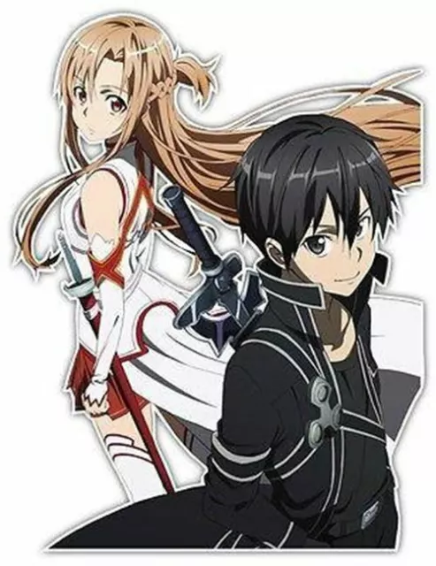 Kirito Asuna and Yui Sword Art Online Weatherproof Anime Sticker 6 Car  Decal