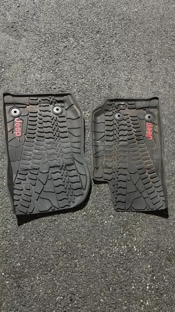 13-18 Jeep Wrangler JK 2 Door FRONT RUBBER SLUSH MATS RIGHT & LEFT OEM MOPAR