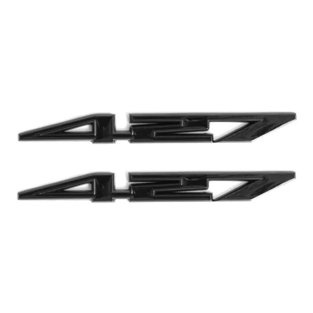 2Pc For 427 Aluminum Emblem Sticker Badge Decal For Chevy Corvette ZR1 Z06-C6 CI