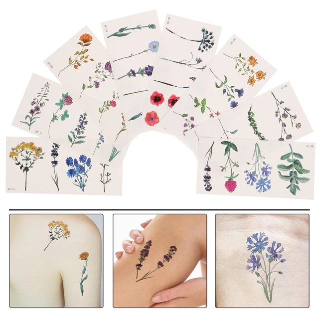 Temporäre Tattoos Glitzer Gold – 8 Bögen Mit Schmetterlingen, Monden & Mehr, Wasserfest, Einfach Anzuwenden