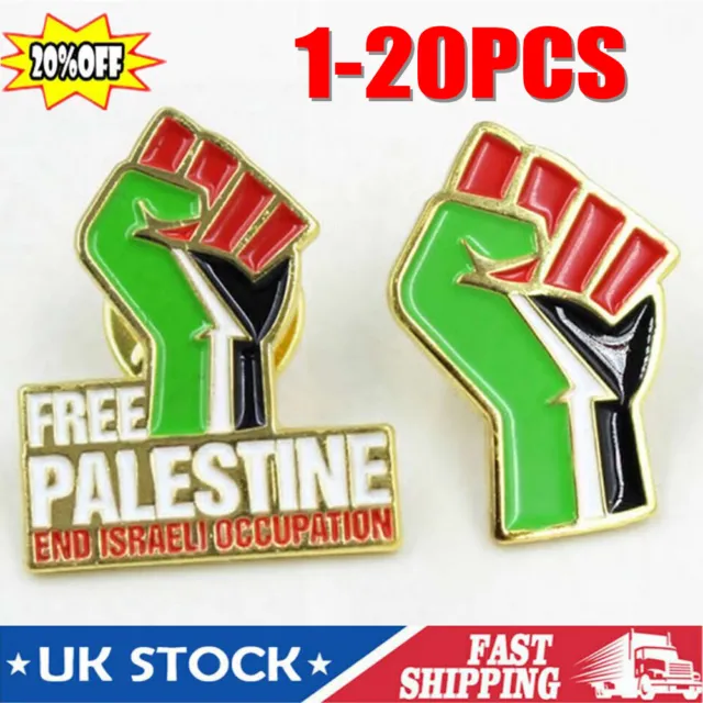 Palestine Flag Colour Fist Metal Badge Pin Badge Lapel Flag Badge Free Palestine