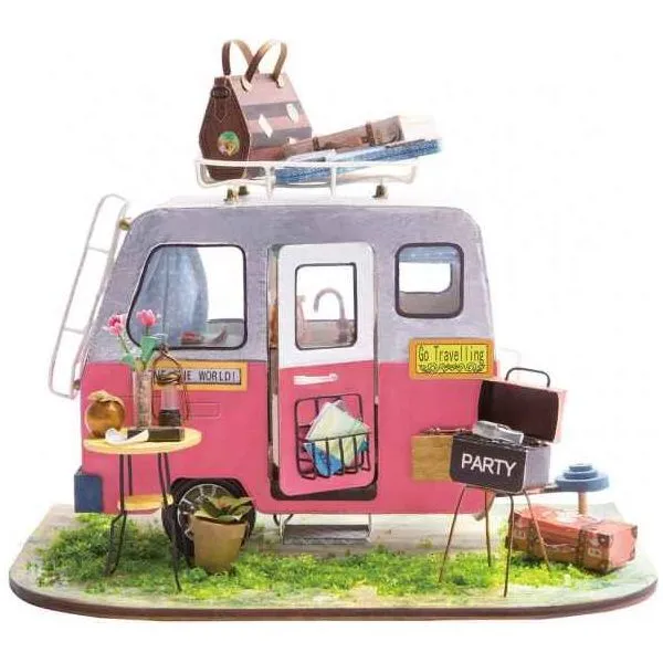 DIY"Happy Camper" DGM04 3D-Holz-DIY-Miniaturhaus
