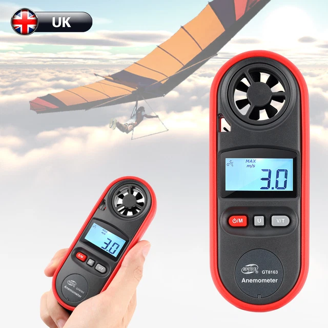 2026 DIGITAL ANEMOMETER Air Flow Meter LCD Wind Speed Gauge Handheld ...