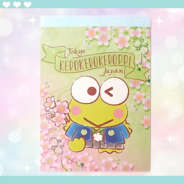 Sanrio Keroppi Memo Notes Paper Cute Kawaii Mini Pocket Planner Blossoms
