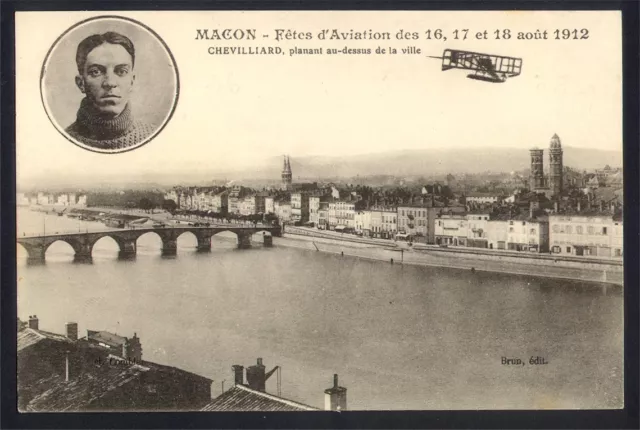 CPA AVIATION - Meeting MACON 1912  - Fêtes d' Aviation - CHEVILLIARD