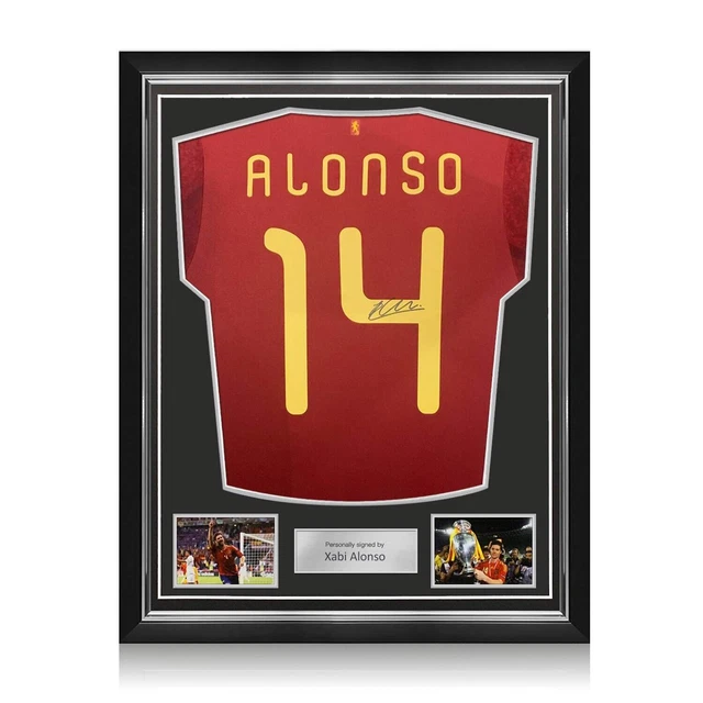 Maillot Liverpool 2005 Signé Xabi Alonso - Cadre Icône - Certification Privée