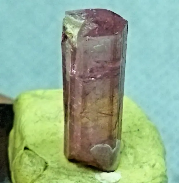 Especímenes minerales de cristal rosa de turmalina de 7,50 quilates de...