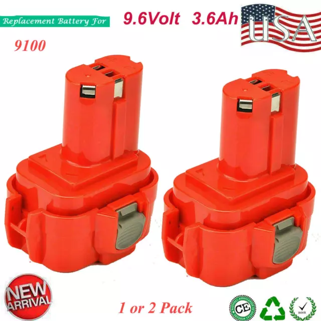 replacement For Makita 9.6Volt NI-MH Battery PA09 6222D 9100 9120