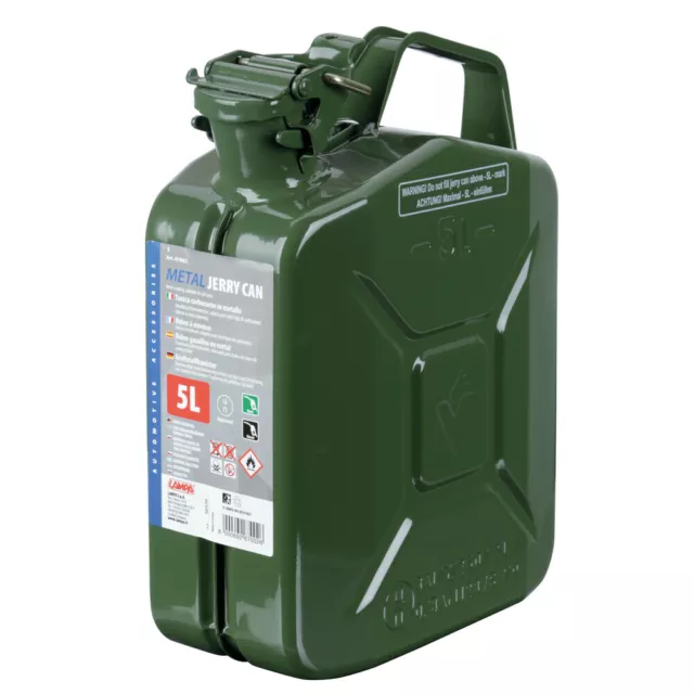 Jerricane carburant type militaire en métal 5L