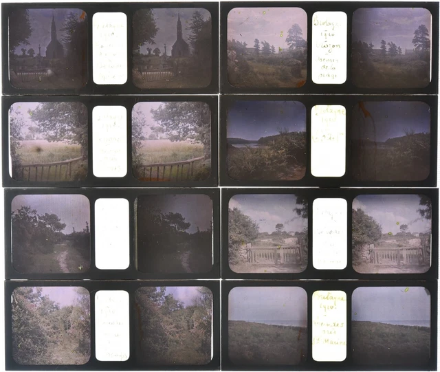 10 Stereo Views. Original Autochrome. Bretagne. France 1 25/32x4 7/32in 1910