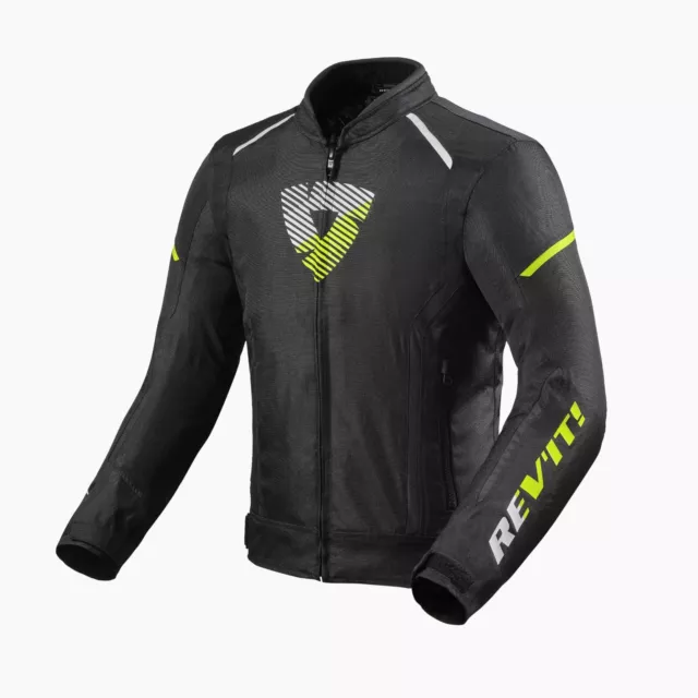 Giacca Moto Uomo Rev'it Sprint H2O Black Neon Yellow Taglia Xxl