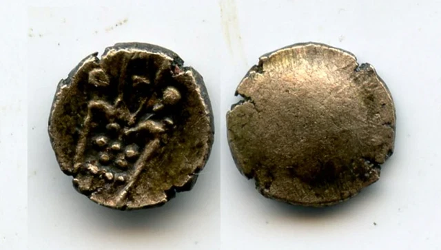 Rare Kali gold fanam, colonial Dutch Indian local issue, 18th-19th century AD, S