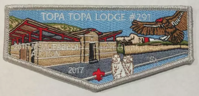 Topa Topa Lodge 291 2017 Auction Donation Flap Mint Condition FREE SHIPPING