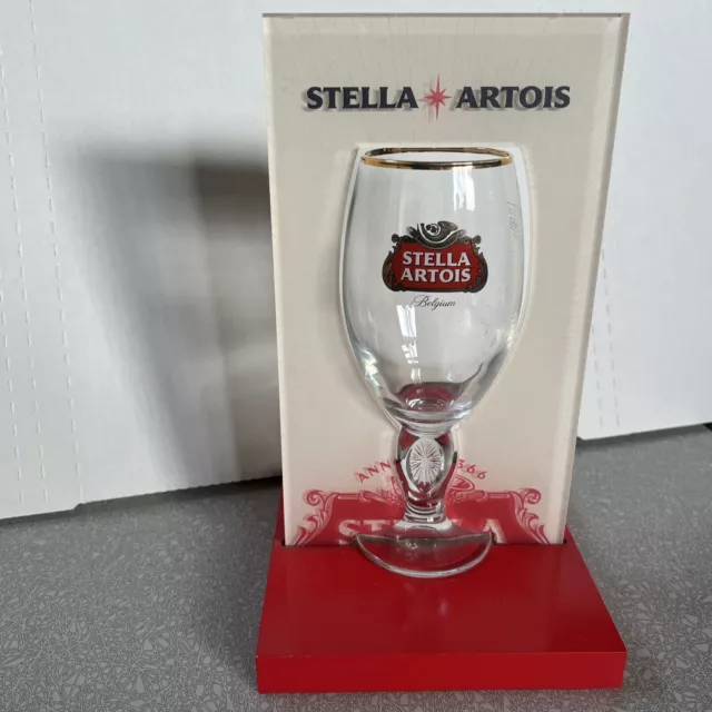 STELLA ARTOIS 33 cl Beer Glass with Bar Display $14.00 - PicClick