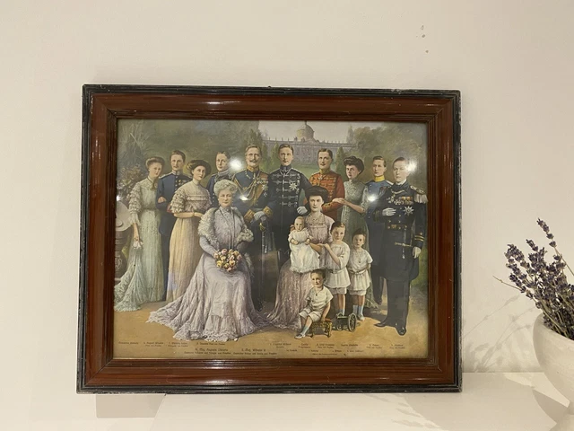 1 Bild Kaiser Wilhelm II, Kaiserin Auguste Viktoria, Kaiserliche Familie