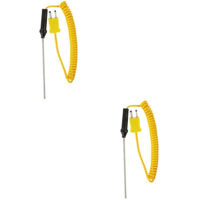 Set 2 Sonde in Acciaio Inox K Misuratori di temperatura termocoppia