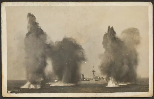 Hms Hood. Under Attack 1940. Genuine Pc. Royal Navy. Dreadnought. Battleship.