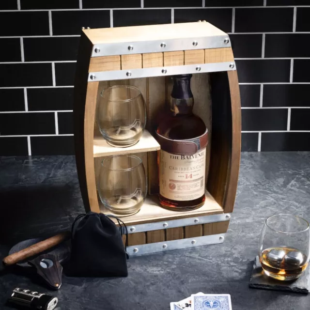 Rustic Wine rack, Pinewood Barrel Wooden Display whiskey Rack Wine Box, Men Gift