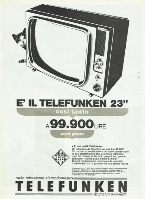 Publicité Advertising 079  1965    téléviseur Telefunken 23