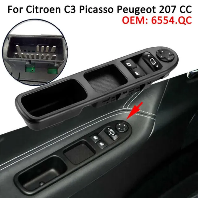 Bouton de Commande de Commutateur de LèVe-Vitre de Voiture pour Peugeot 207  207SW 207CC OEM: 6554.QA - 9654859677 - Cdiscount Auto