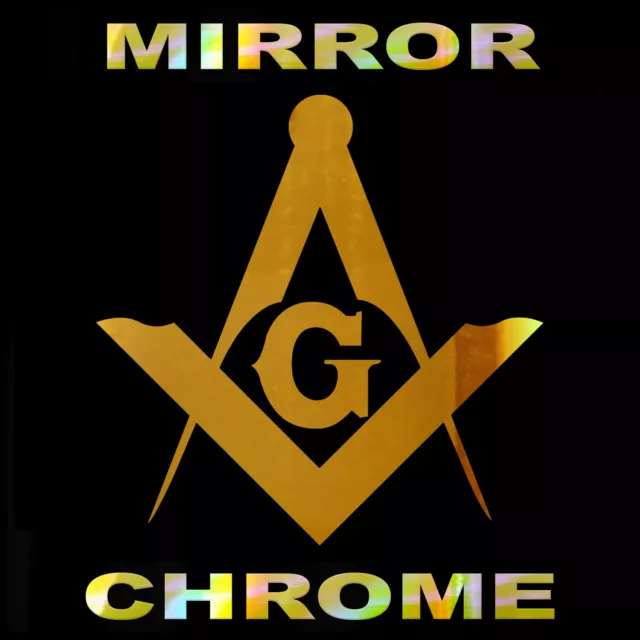 Free Mason Decal - Masonry Sticker - Select Chrome Color And Size 2