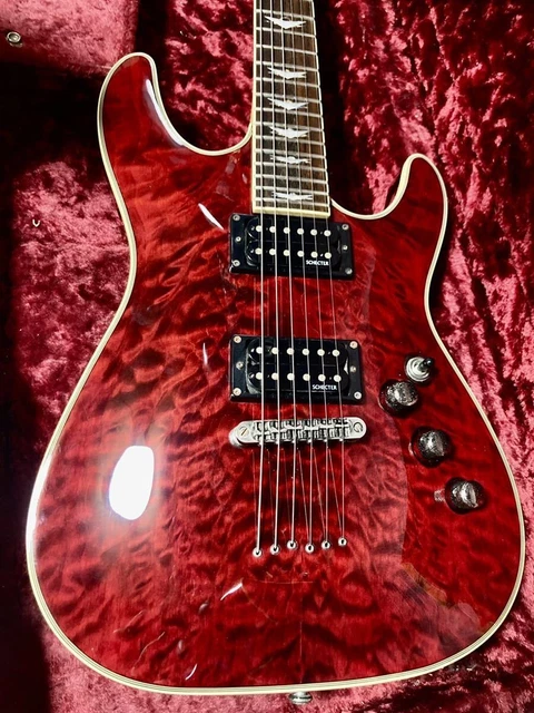 Used SCHECTER Diamond Series OMEN EXTREME-6 CoilTap 3.4kg W/GB