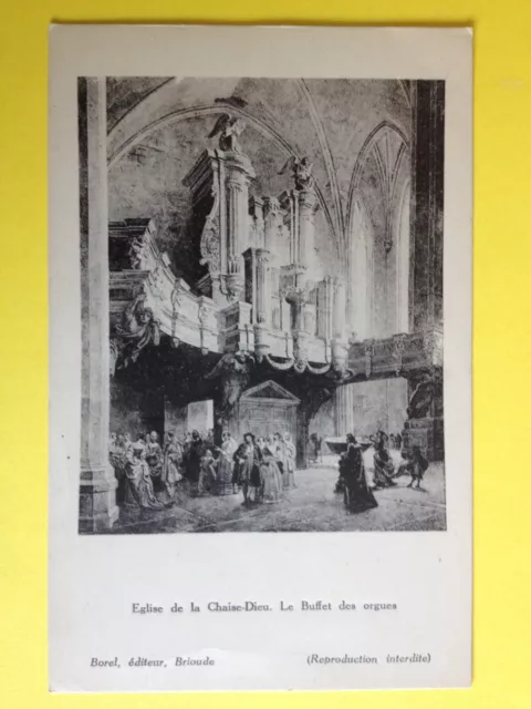 cpa engraving Eau forte CHURCH of the CHAIR GOD BUFFET des ORGANS circa 1800