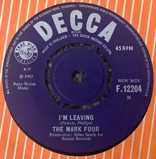 THE MARK FOUR*THE Creation*I'm Leave*1965*Decca*Mod Freakbeat Monster
