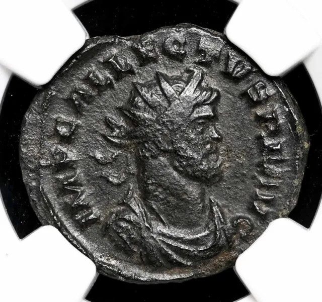 Allectus AE Antoninianus, British Usurper, AD 293-296, London mint, NGC XF