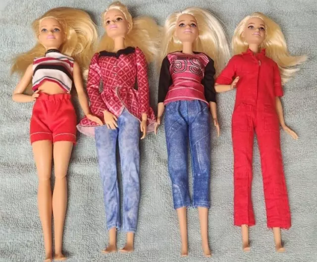 Barbie Dolls- Lot of 4- Millie Face- Dressed- Good Condition