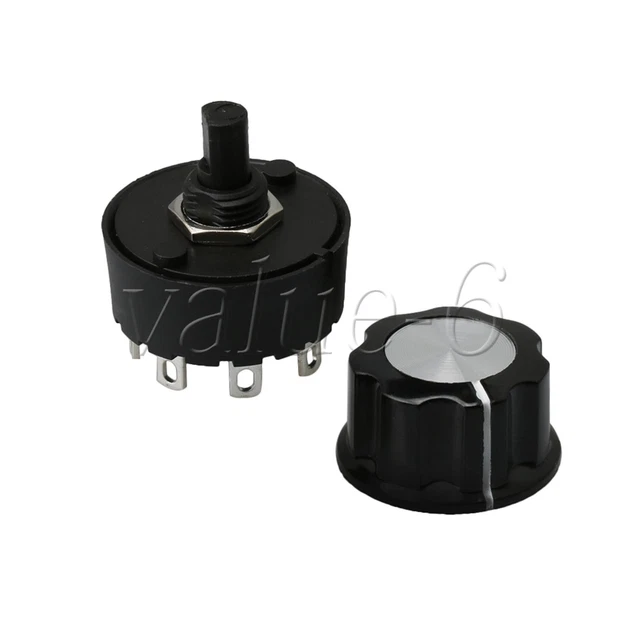 50 Sets Positions 5 Ways Selector Rotary Switch & Knob for Home Appliance