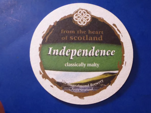 Beer Bar Coaster: INVERALMOND Brewery, Perth, SCOTLAND; Independence Best Bitter