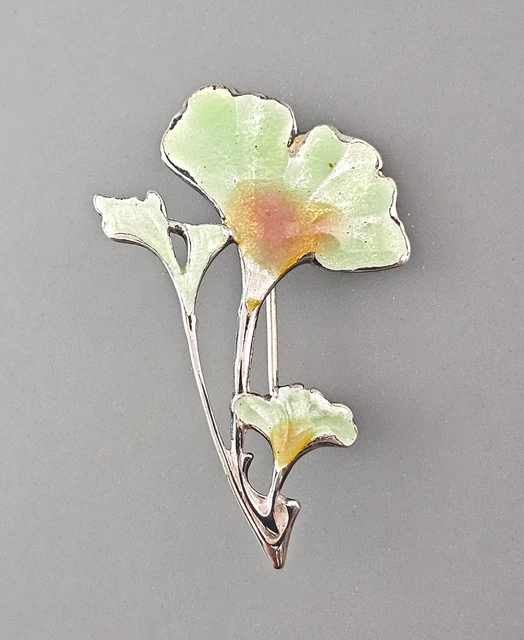 Broche Ginkgo Luxueuse En Alliage Et Strass Doré - Bijou Fantaisie Femme 5,9x4,1 Cm