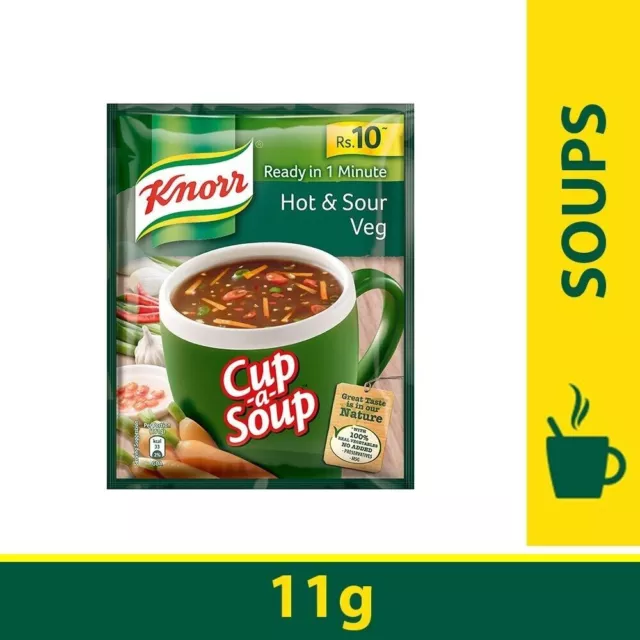 10 X Knorr Cup A Soup Hot & Sour Veg - 11 Gram