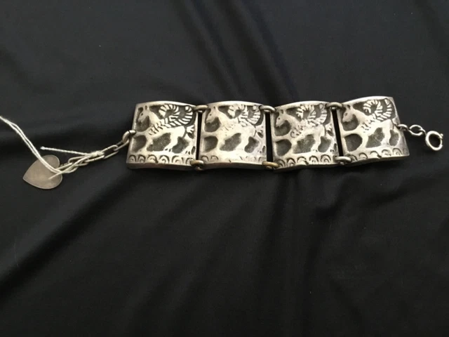 Bracelet Signé M. Buffet Artiste Français - Bronze, édition 1970 N°6, Style Moderniste Abstrait