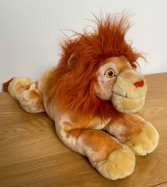 Vintage Disney Store Lion King Adult Simba Plush Soft Toy Collectable Rare 16”