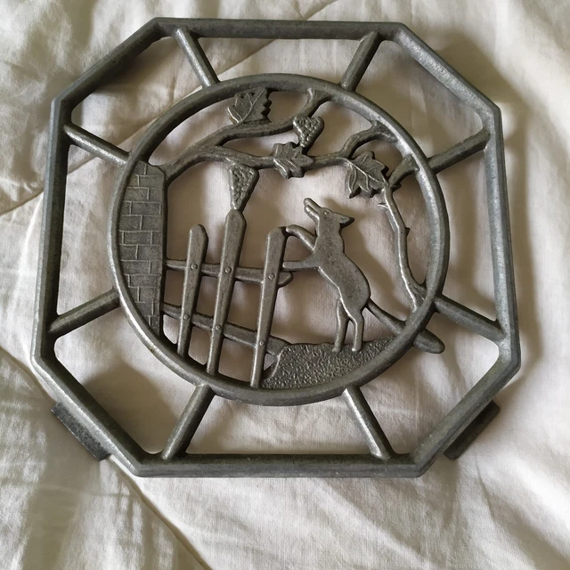 Set De Dessous De Plat Ronds Vintage Aluminium - Années 1930/1940 - Finition Mate - Taille Moyenne