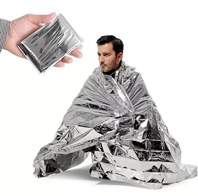 Emergency Foil Blankets 2 pack First Aid Survival Thermal Camping Rescue