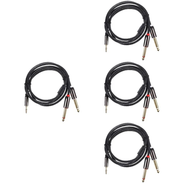 4 Pack 5 Mm Auf 1/4 Kabel Audio-Splitter Headset-Adapter Für PC Kopfhörer