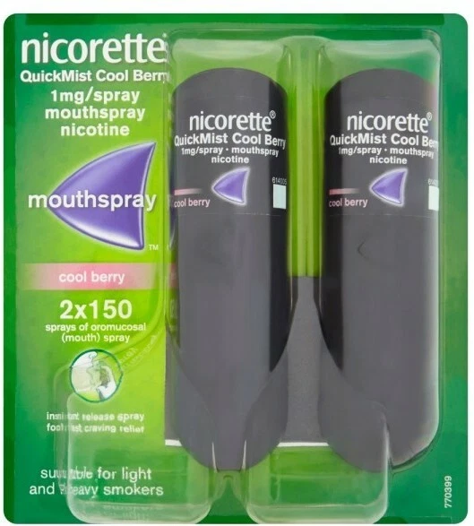Nicorette Quickmist Spray COOL BERRY dejar de fumar  SELLING FAST enviado HOY